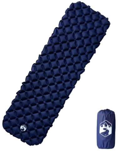 AIJUUKJP Sporting Goods Artikel Aufblasbare Campingmatratze 1 Person Marineblau 190 x 58 x 6 cm