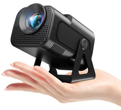 Smart Mini Projektor XGODY Gimbal5-Mini Tragbarer Android 11 HD Projektor Unterstützt 1080P 4K WiFi6 BT Heimkino Videoprojektor mit 180° drehbarer Ständer Auto Keystone für Android, iOS Mattschwarz