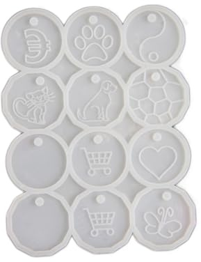 White Shopping Trolley Discs Silicone Mould Unique Family Friendly Silicone Mould Craft Joys Shapes For Craft Enthusiasts