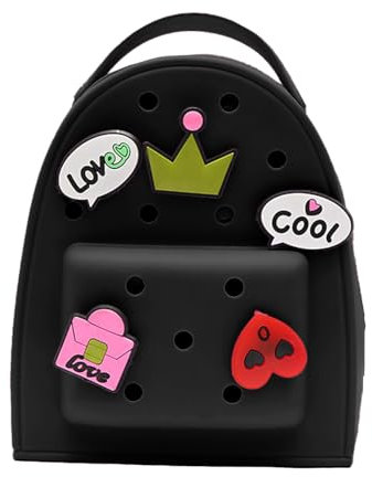 Cartoon Silicone Backpack, Cute Waterproof Jelly Silicone Backpack with Charm, Adjustable Lightweight Travel Bag, Girls' Backpack Purse for School, Travel, Everyday Use, and Casual Adventures