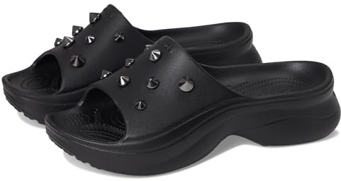 Crocs Womens, Bae Slide Black Studded 8 Medium