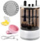 Limpiador de brochas de maquillaje eléctrico,Limpiador de Brochas de Maquillaje,Máquina Limpiadora Automática de Brochas de Maquillaje,se adapta a la mayoría de tamaños brochas maquillaje (Blanco)