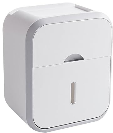 Porte-papier toilette mural avec boîte de rangement auto-adhésive sans perçage pour salle de bain