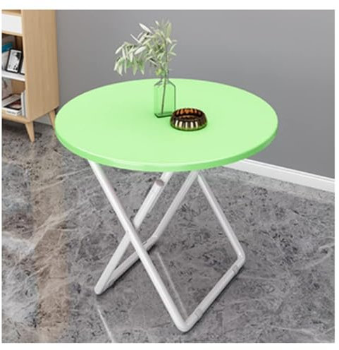 Tragbarer runder Balkontisch mit Metallhalterung und Marmor-Tischplatte, 70 cm Durchmesser