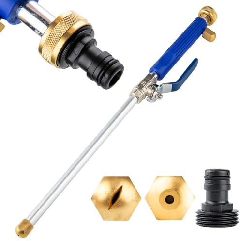 Hydronozzle for Water Hose, Hydronozzle Power Nozzle, Jet Hochdruck-Hochdruckreiniger, Hochdruckdüse für gartenschlauch, Hochdruck Gartenschlauch Spritzpistole mit 2 Düsen für Auto, Haus, Garten