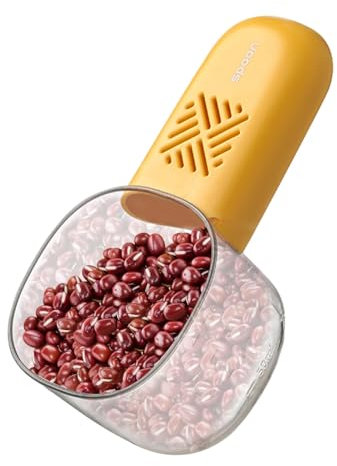 Futterlöffel - Futterlöffel für Hunde | Futterlöffel für Tiere | Getreidemessgerät | Nicht Slip Weizenmessung mit integrierter Skala