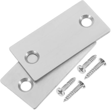 UKCOCO 2pcs Door Edge Filling Panel Door Knob Covers Plate for Repair Steel Plate Suitable for Interior and Exterior