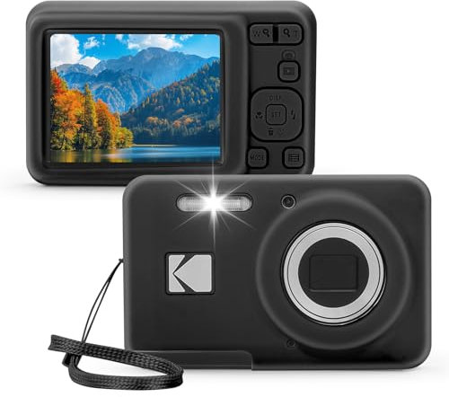 EUGOOCX Silicone Camera Case Compatible with Kodak PIXPRO FZ55, Soft Silicone Cover Anti-Scratch Digital Camera Protective Sleeve (Black)