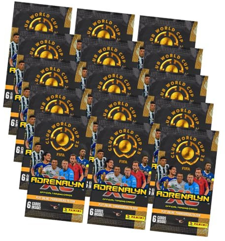 Bundle mit Panini FIFA Club World Cup 2025 - WM Trading Cards - Weltmeisterschaft Sammelkarten - 15 Booster + Exklusive Geburtstagskarte