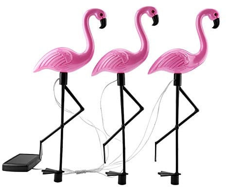 HEEPDD Solar-Flamingo-Licht für den Außenbereich, Solarbetriebene Dekorative Wegeleuchte für Garten, Hof und Terrasse mit Farbenfrohem Design und Einfacher Installation