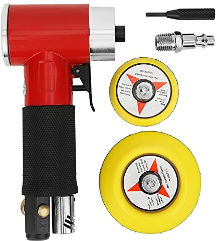YolieraArt T 1500C Pneumatische Poliermaschine, Industrieller Luftschleifer mit 15000RPM Drehzahl, 2 bis 3 Zoll Schleifscheibe für Metall Holz Automotive Oberflächenbehandlung