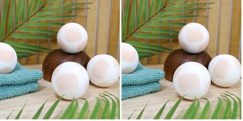 French Tendance - Schäumende Badebombe – Entspannung – Geschenk für Damen – Wohlbefinden – Kokosduft – zweifarbig – 1 x 120 g – Aromatherapie-Atmosphäre (Packung mit 2)