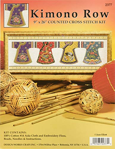 Designworks Ink Kimono Row Cross Stitch, Cotton, Multi-Colour, 66 x 23 x 0.1 cm