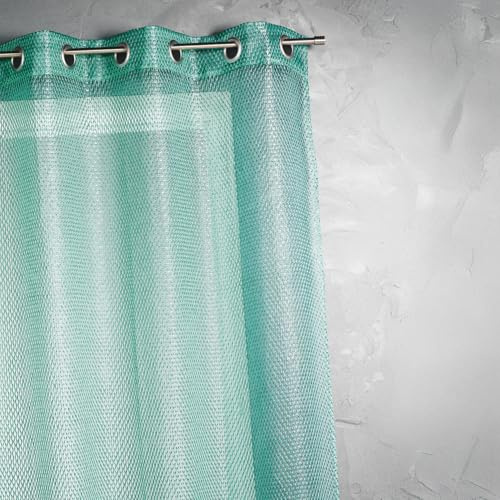 Homemaison Vorhang, Organza, mit Netz-Optik, grün, 140 x 260 cm