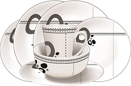 Camping, Fishing & Travel Portable Melanine 16pc Dinner Set - 100% Melamine (Abstract)