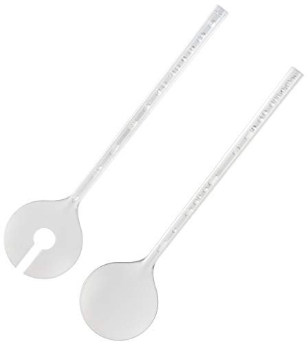 Westmark Couverts à Salade/Service, 2 Pièces, Avec Design bulles d'air, longueur : 27,5 cm, Plastique, Bubbles, Couleur : Transparent, 20922270