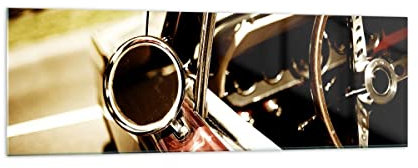 ARTTOR Bilder auf Glas 160x50cm Wandbild Glasdruck Autos Vintage - 0195