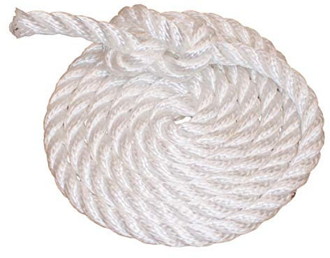 Tauwerk 6mm - Farbe: weiß 3-litzig gedreht Leine Schnur Festmacher Rope Tau Seil Allzweckseil Reepschnur Lirolen-Tauwerk PP-Multifil, 3-schäftig gedreht (Länge 40mtr.)
