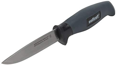 Wolfcraft Outdoor Knife with Sheath I 4085000 I Knife for hobbies, crafts and camping