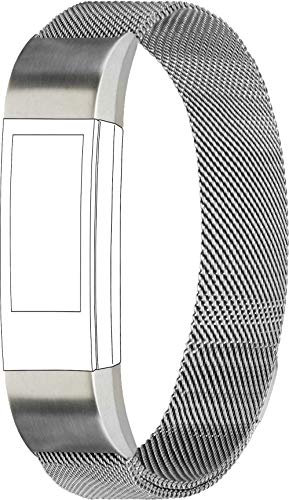topp - Mesh Armband für Fitbit Alta, Silber
