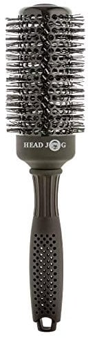 Head Jog Light 128 (48mm) Radial Hair Brush Brush, Black Cushion Thermal Coated Heat Resistant Nylon Bristle. Brush For Blow Drying & Straightening. Ideal For Long, Thick, Wavy Hair & Extensions.