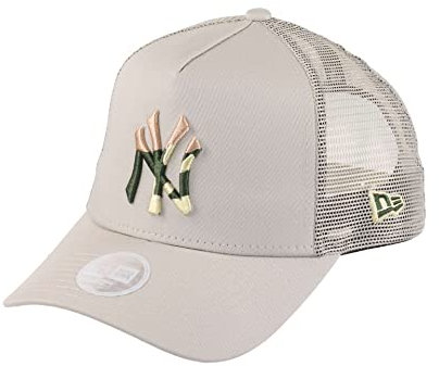 New Era New York Yankees Stone MLB Camo Infill A-Frame Adjustable Women Trucker Cap - One-Size