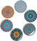 BOHORIA® Untersetzer 6er Set (9cm) Glasuntersetzer für Tasse Becher Bierdeckel Boho Premium Design Edition, Jumeirah