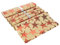 com-four® 5-teiliges Tischset mit Tischläufer und Platzdeckchen - Tischband und Platzset für Weihnachten und Hochzeit - Teller Untersetzer für Tischdeko (beige/rot)