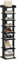 HOME BI 7 Tier Narrow Shoe Rack, Corner Shoe Tower,Vertical Shoe Organizer, Wooden Shoe Storage Stand for Entryway, Hallway,Closet, Black