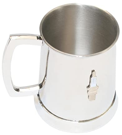 Gamekeepers Cottage gifts Spark Plug Stainless Steel Beer Tankard Free Engraving Gift 555