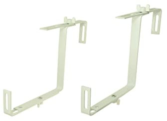 2X Blumenkastenhalterung Balkonkastenhalterung Verstellbar Halter 3-Teilen I Weiß