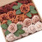 D-Seven Künstliche Blumen, 25 Stück, Terrakotta-Ombré-Farben, künstliche Rosen mit Stiel für selbstgemachte Hochzeitssträuße, Blumenarrangements, Tischblumen, Brautpartys, Partys, Heimdekoration