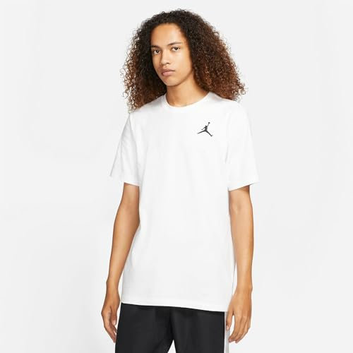 NIKE Men's M J Jumpman EMB SS Crew T-Shirt, White/Black, L