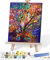 Petrala Malen nach Zahlen Erwachsene mit Rahmen 40x50 cm groß Baum Bunt DIY Öl Leinwand Gemälde Set Acrylic Malen Malerei Heimwerk Kit Wanddekoration Ölgemälde für Kinder Anfänger Senior