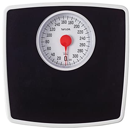 Taylor Precision Products 48325072 Silver/Black Mechanical Bathroom Scale with 5 Sphere