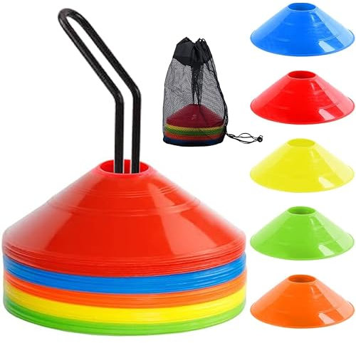 25 Stück Markierungshütchen, Hütchen Fussball, Hütchen Sport Für Fußball Training