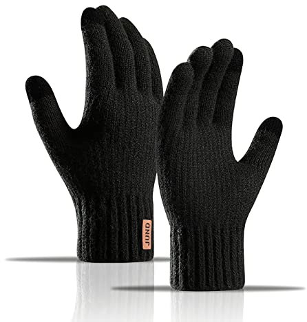AYPOW Winter Warme Strickhandschuhe Unisex, Touchscreen Thermo-Fleece Gefütterte Handschuhe, Damen und Herren Outdoor-Sport Laufen Radfahren Wandern Fahren Arbeits handschuhe