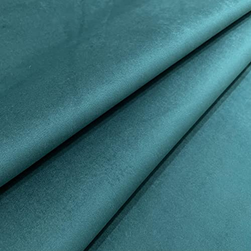 Regents Lux Soft Touch Plain Velvet Fire Retardant Plush Low Velour Cushion Sofa Upholstery Fabric Sold by the Metre - Mallard Green - 3 Metres