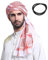 Arab Muslim Schal mit Wrap/Aqel Seil Arabian Headwear Keffiyeh Kafiya Wrap Kopfbedeckung Kopf Wraps Igal Hauptkleid Arab Egal Agal Wüste Kabel Hut-Kopf-Ring für Saudi-Arabien Dubai UAE Reisen