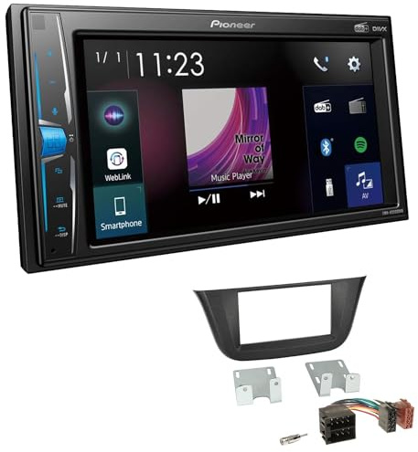 Pioneer DMH-A3300DAB 2-DIN Autoradio kompatibel mit Bluetooth Digitalradio DAB+ WebLink Spotify USB passend für Iveco Daily VI ab 2014 schwarz
