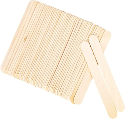 Nillkanth 100 Pcs Disposable Wooden Waxing Spatulas Wax Applicator Sticks for Hair Removal, Round Ended Suitable for Warm and Hot Waxes