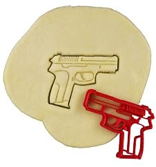 3DKOUPE - Ausstechform Pistole – Thema Polizei – Farbe wählbar