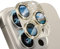 WoPail Glitzer Kameraschutz für iPhone 15 Pro/iPhone 15 Pro Max, Kamera Schutzfolie Glas 9H Härte Anti-Kratz Bling Pulver Diamant Camera Glas für iPhone 15 Pro/iPhone 15 Pro Max - Titan Natur