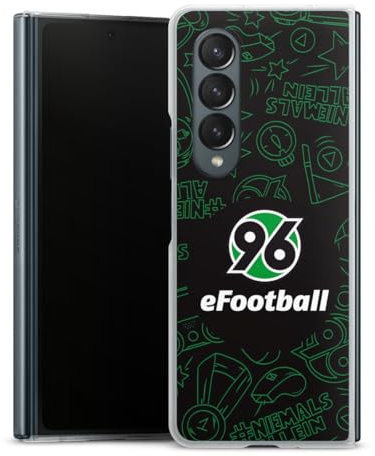 DeinDesign Hard Case kompatibel mit Samsung Galaxy Z Fold4 Schutzhülle transparent Smartphone Handy Hülle Hannover 96 Offizielles Lizenzprodukt Fanartikel