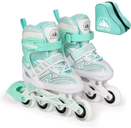 Sawyer Bikes - Patines en Línea Ajustables - Tallas 27 a 38 (Mint, L (35-38))
