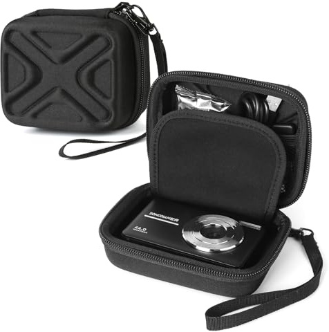 Digital Camera Case Compatible with AbergBest 21 Mega Pixels 2.7 LCD Rechargeable HD/Kodak Pixpro/Canon PowerShot ELPH 180/190/Sony DSCW800/DSCW830 Cameras, Travel Carrying Protective Case for Camera