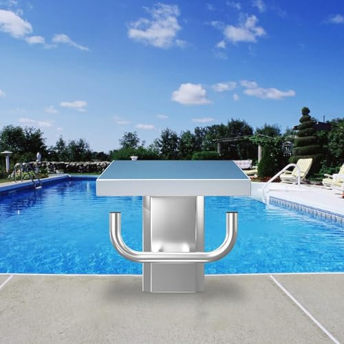 SHAIRMB Standardpool Tauchplattform, Schwimmwettbewerb Trainings-Sprungplattform, Rostfrei Startblock FüR Pooltauchen, Drinnen DraußEn Pool-Sprungbrett, FüR Stadien,50 * 50 * 45cm