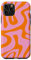 Hülle für iPhone 11 Pro Rosa und Orange Liquid Swirl Abstraktes ästhetisches Muster