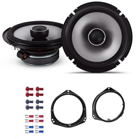 Alpine S2S65 Lautsprecher mit Einbauset passend für Opel Corsa B 1993-2008 Türen vorne 480 Watt 165mm 2 Wege Koax