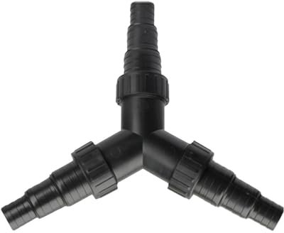 3-Wege Ventil Y-Verteiler 25/32/38mm (1/1 1/4/1 1/2), 3 Fach Schlauchverbinder für Teichpumpen Wasserläufe